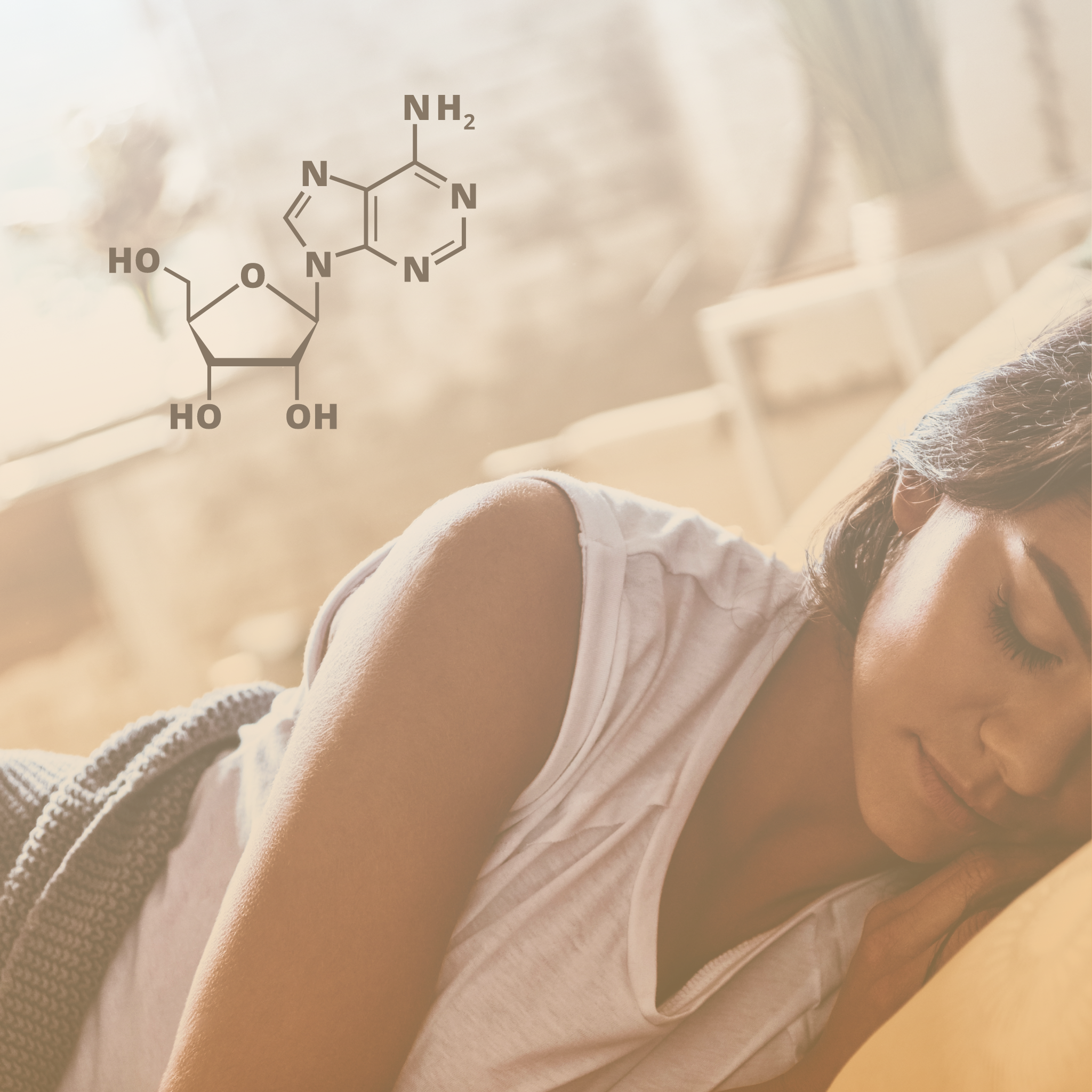 someone laying in bed with a drink