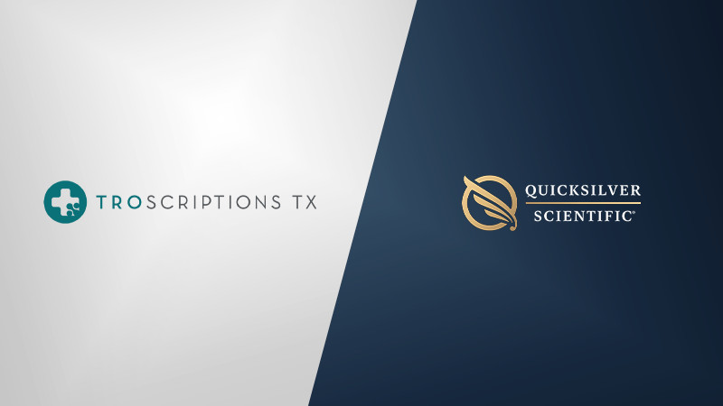 Troscriptions and Quicksilver Scientific Announce Strategic Partnership