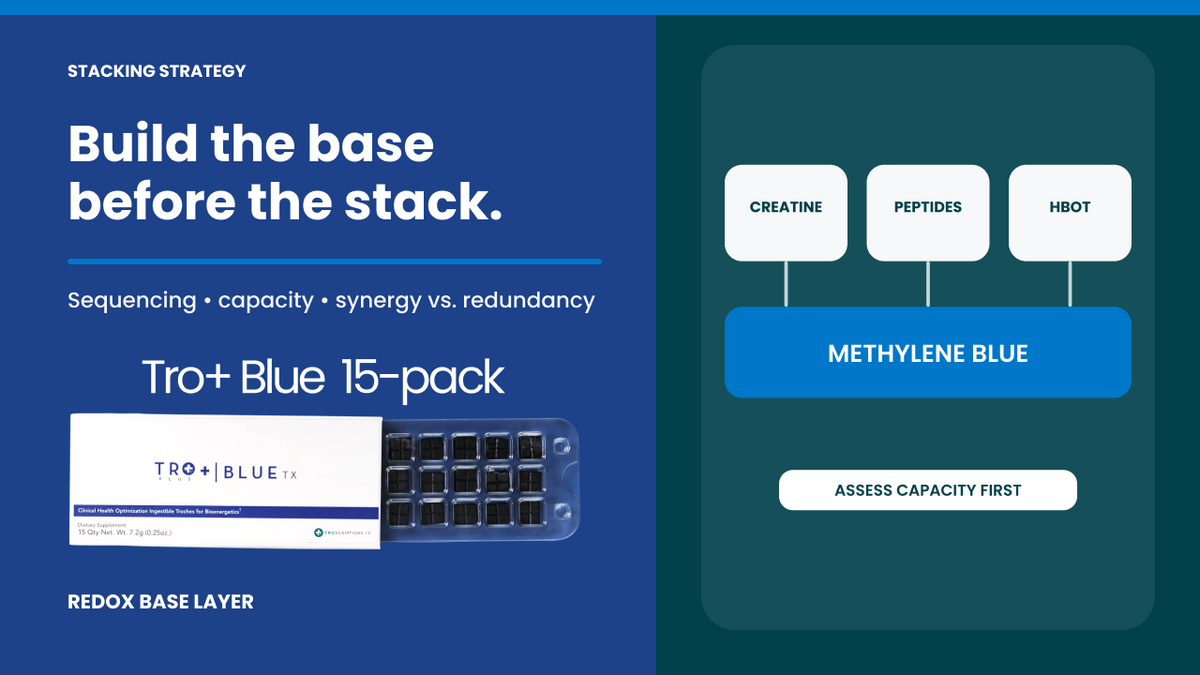 The Redox Base Layer: How to Stack Methylene Blue with Creatine, Peptides & Tech