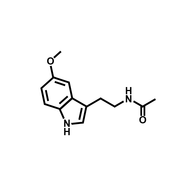 Melatonin in chemical notation